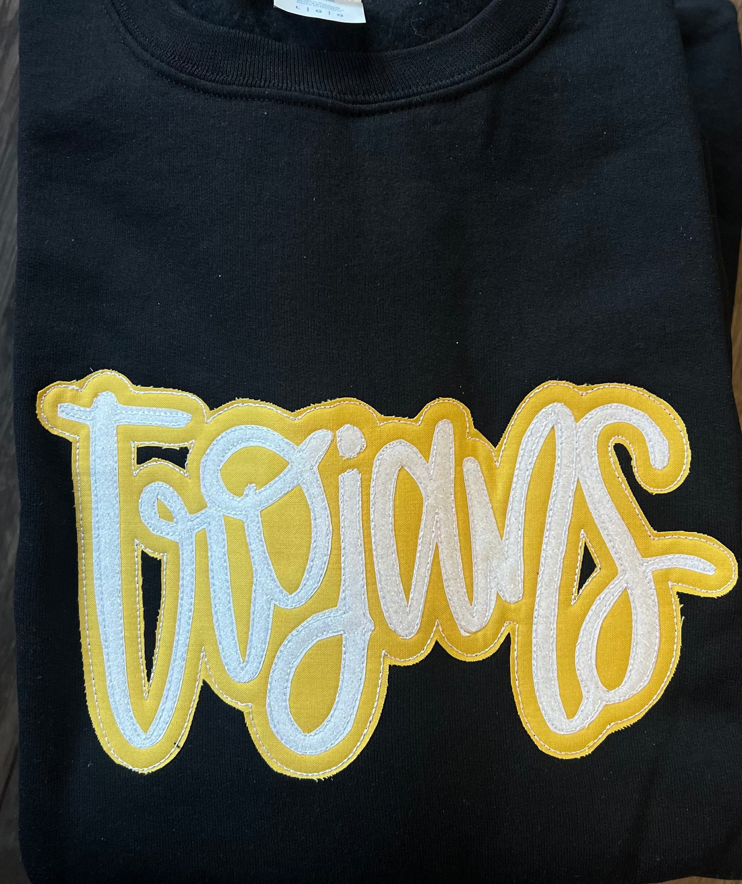 Glittery Trojans Embroidered Crewneck