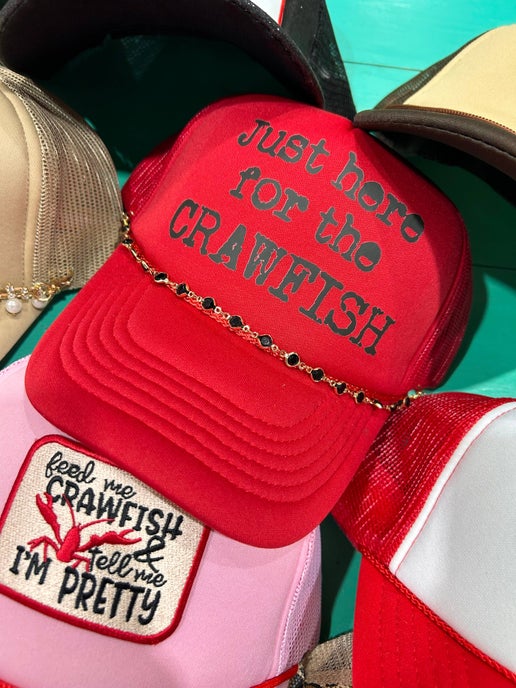 Just Here For The Crawfish Trucker | Crawfish Season Hats: Red Foam