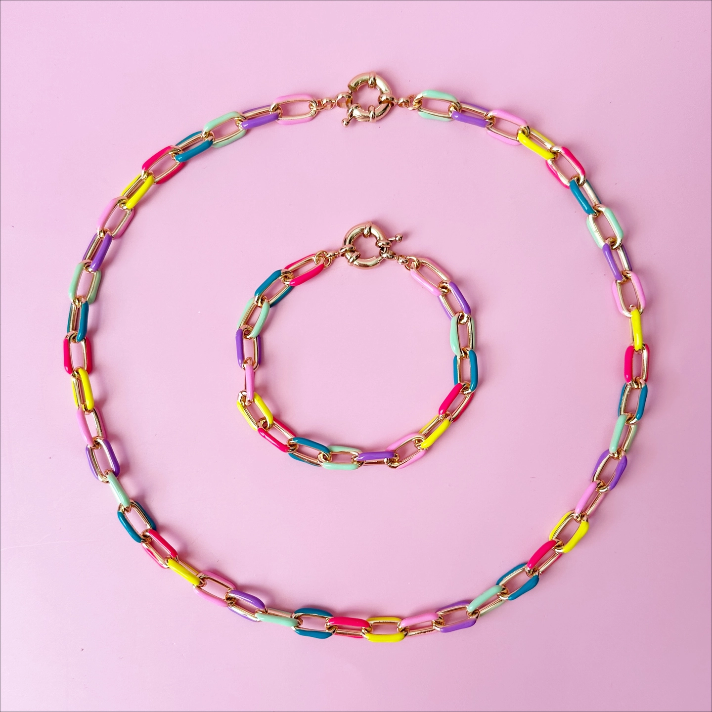 Candy 19" Enamel Chain Necklace