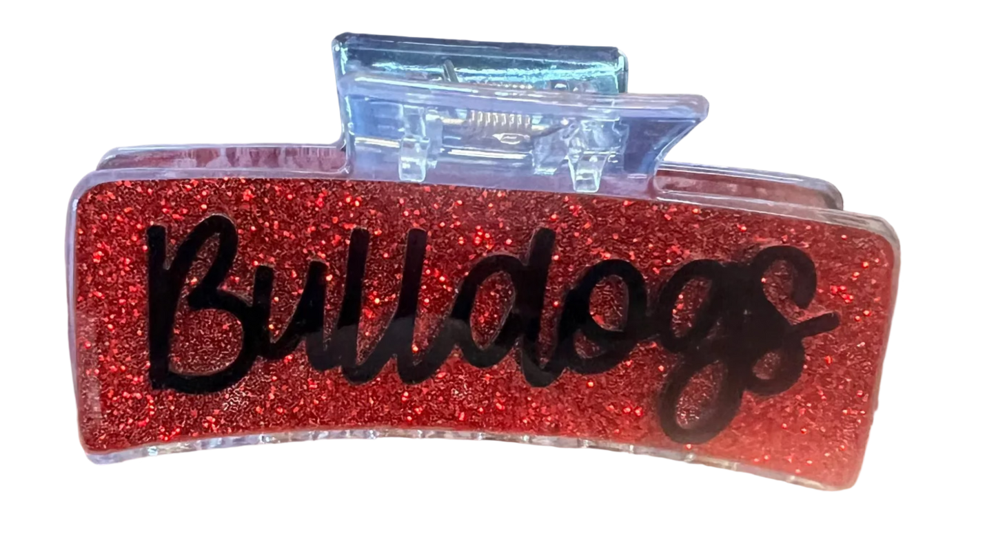 White Hall Bulldogs Claw Clip