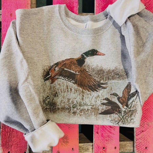 Retro Duck Scene Sweatshirt