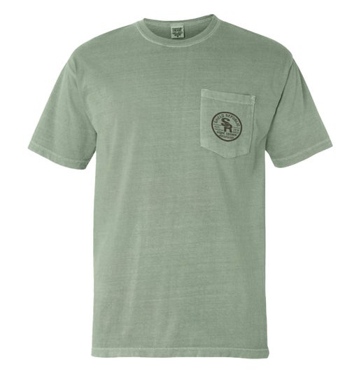 Tis the Season Deer: Bay, Comfort Colors Pocket Tee