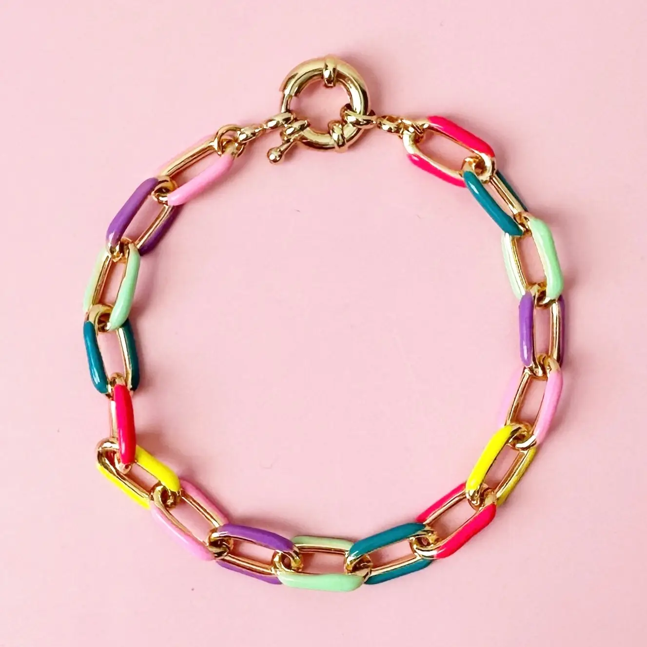Candy 7.5" Enamel Chain Bracelet