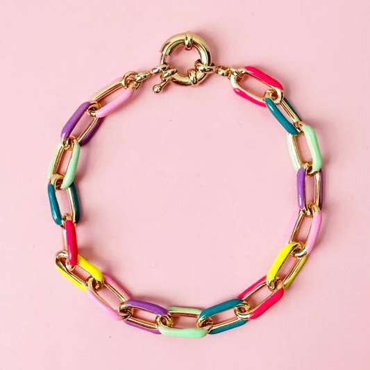 Candy 7.5" Enamel Chain Bracelet