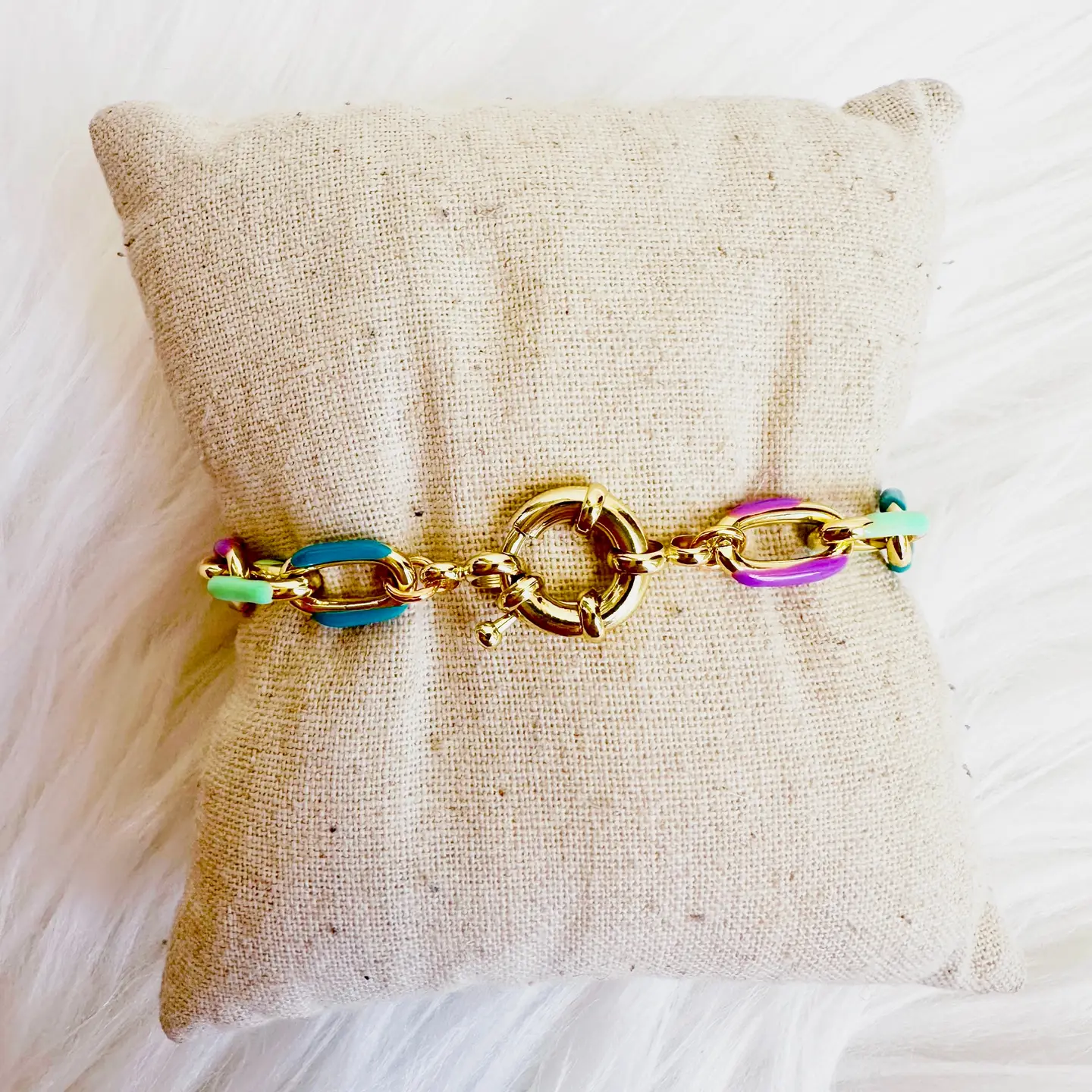 Candy 7.5" Enamel Chain Bracelet
