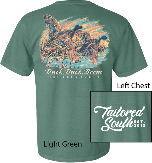 TS008 - Ducks Light Green T-shirt