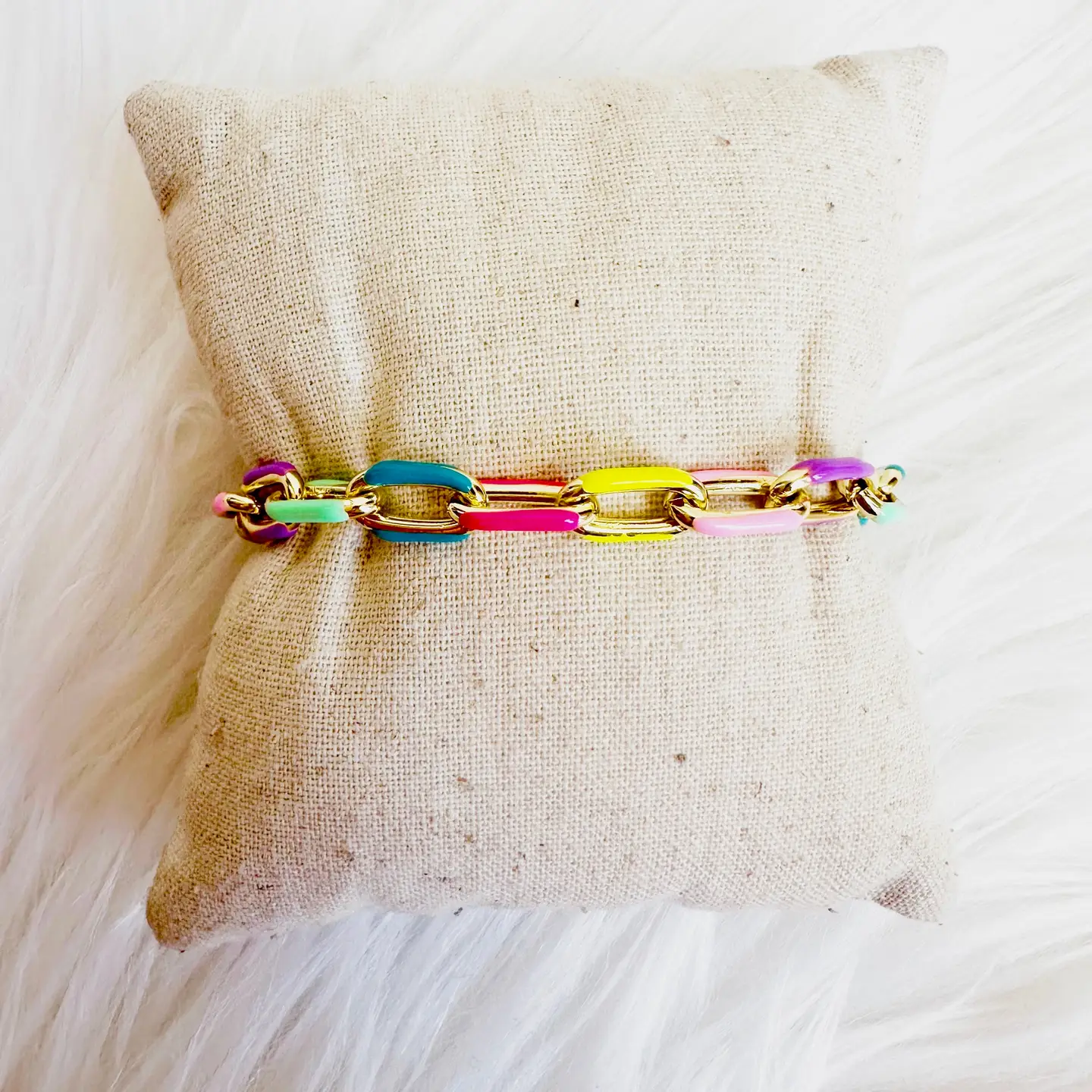 Candy 7.5" Enamel Chain Bracelet