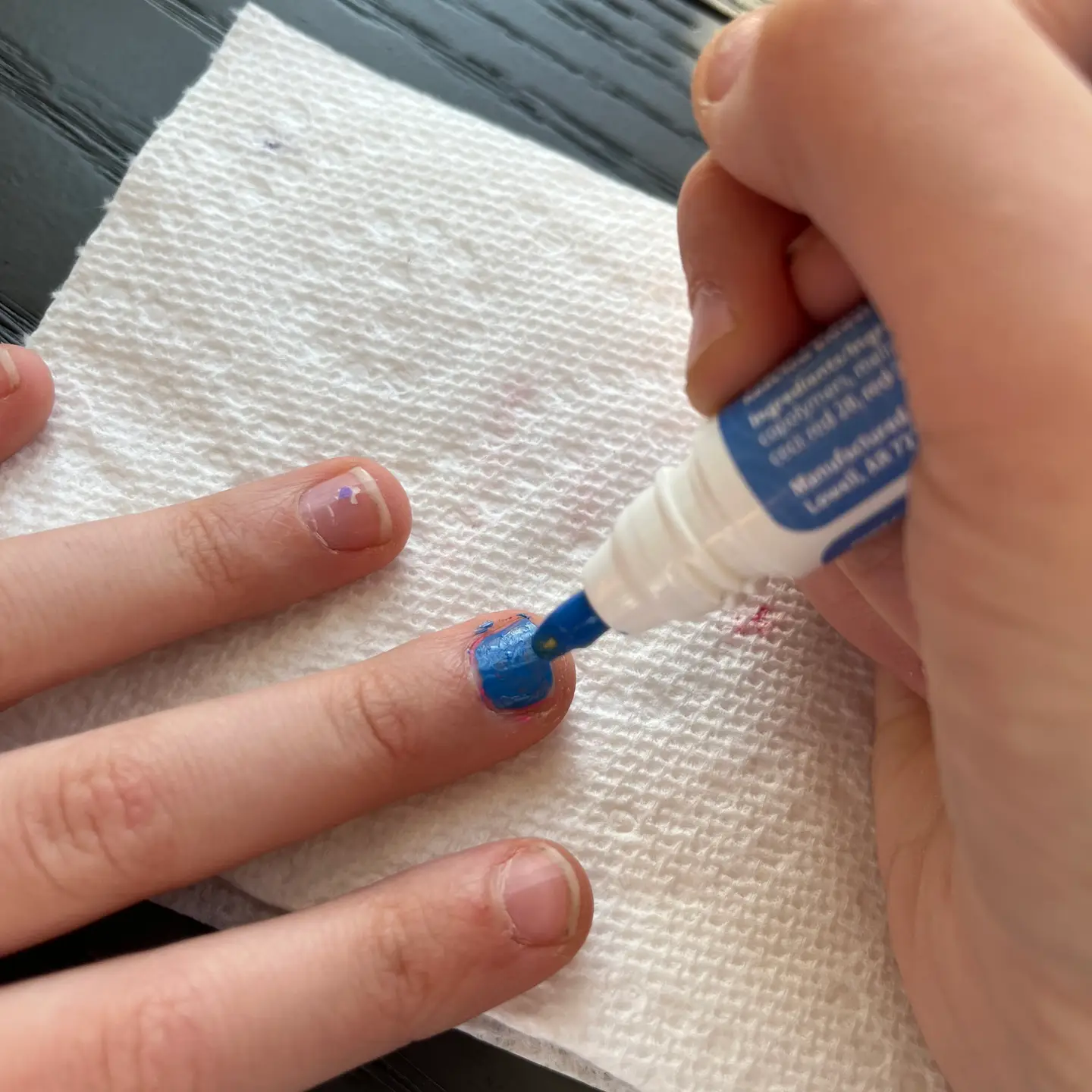 Blazin' BLUE Piggy Paint Pen Non-Toxic Kids Nail Polish