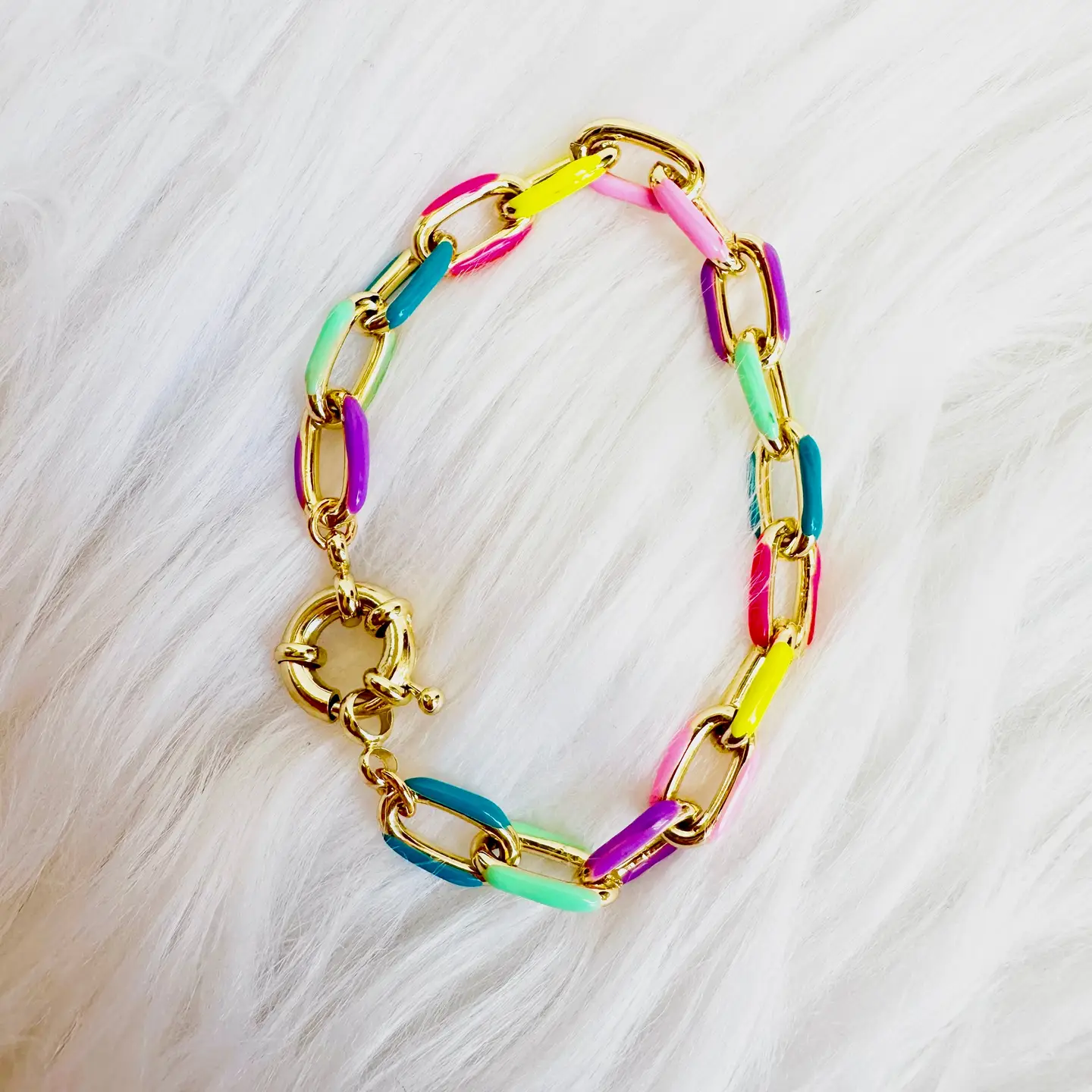 Candy 7.5" Enamel Chain Bracelet